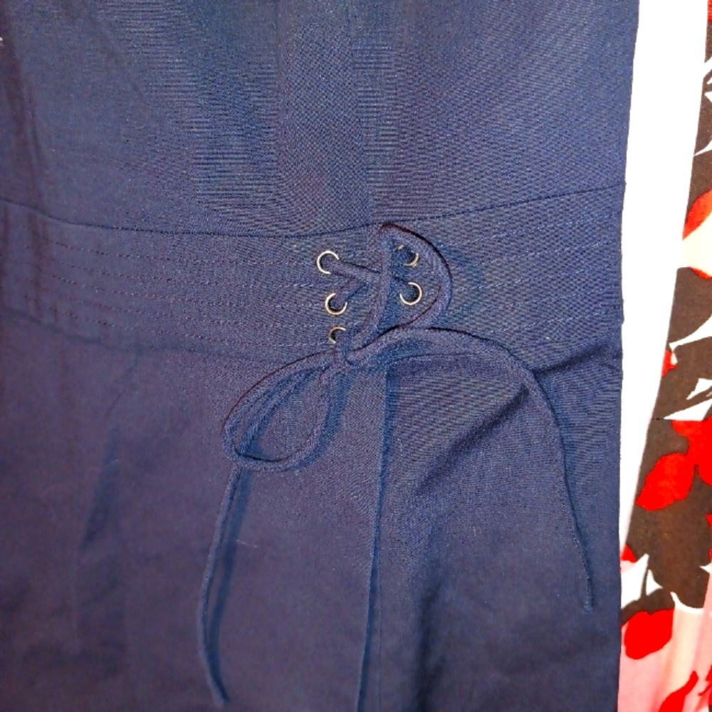 Ann Taylor navy blue sleeveless dress